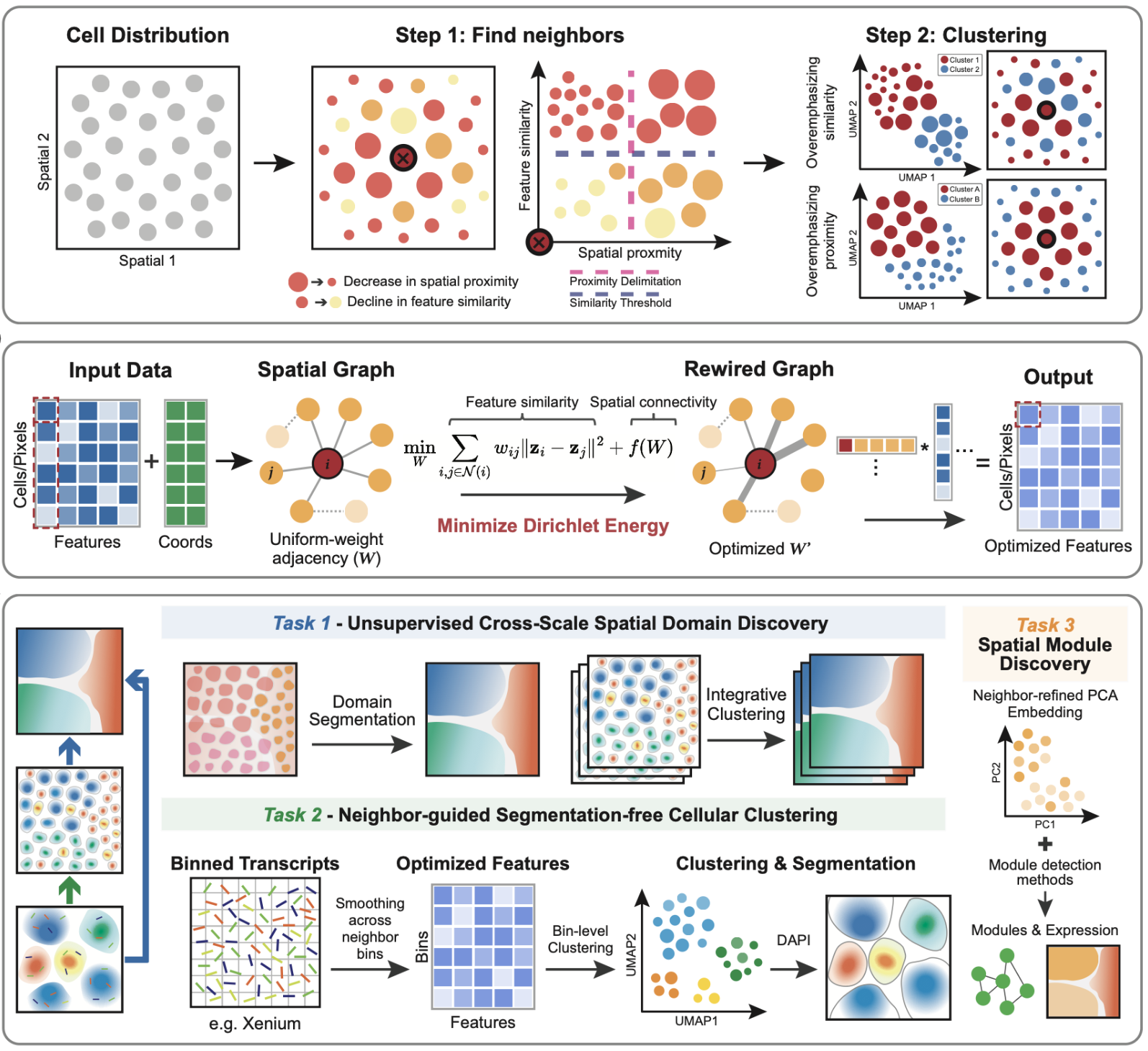 Energy-Regularized Graph Learning for Multiscale Spatial Representation